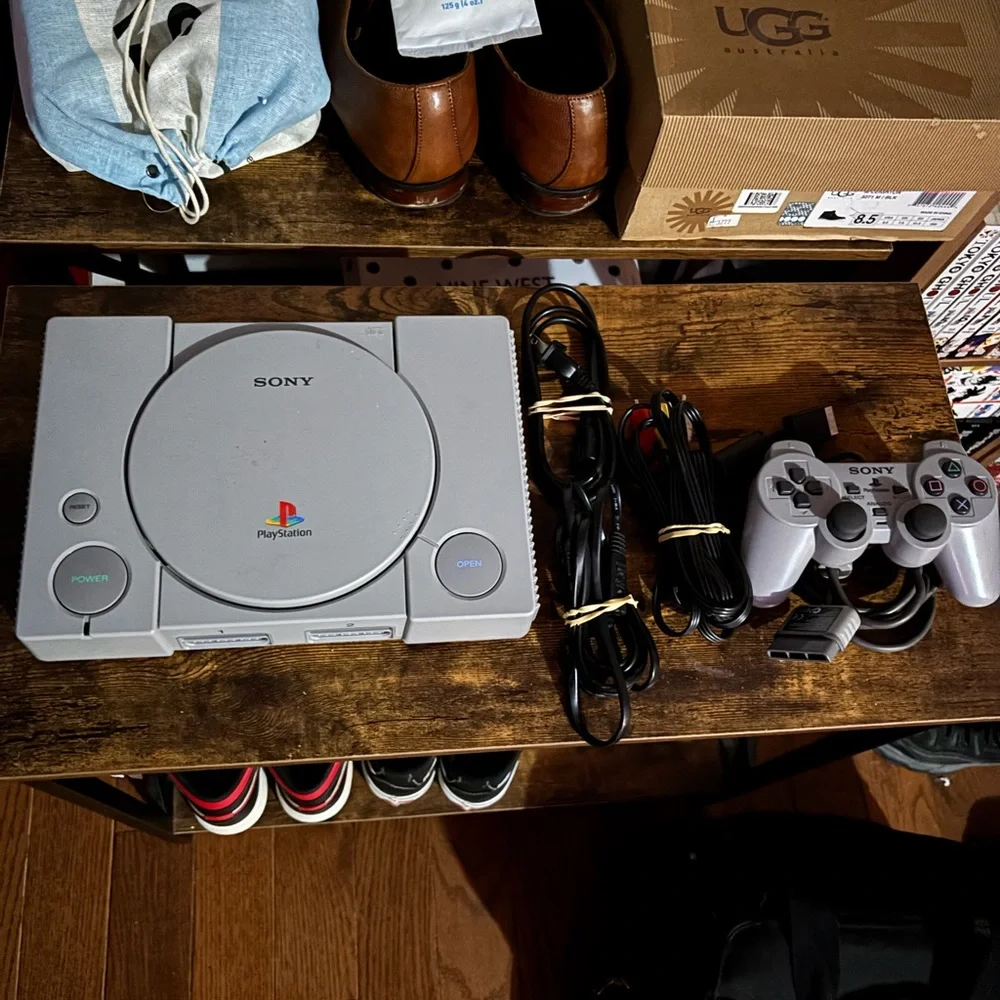Sony PlayStation Console - Classic Gray with matching DualShock 1 Controller